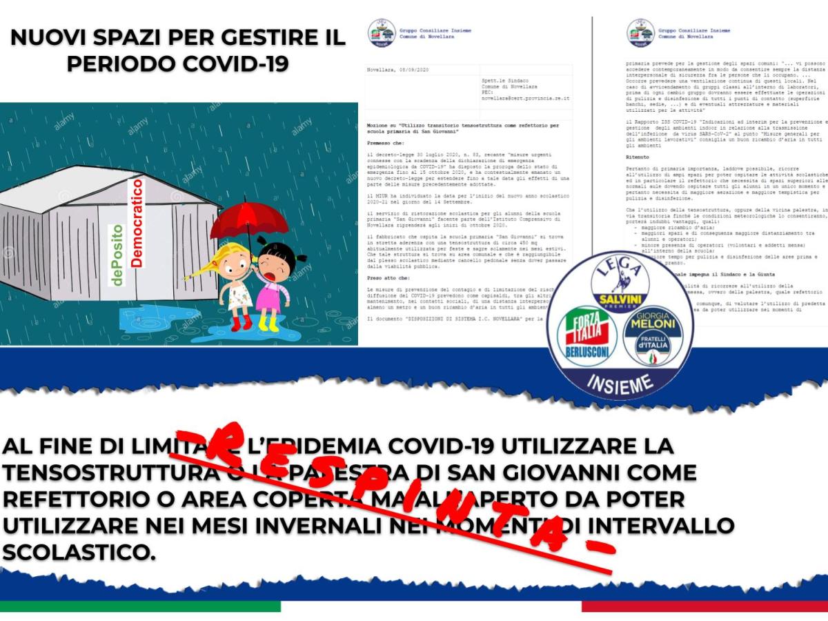 Utilizzo transitorio tensostruttura come refettorio per scuola primaria di San&nbsp;Giovanni