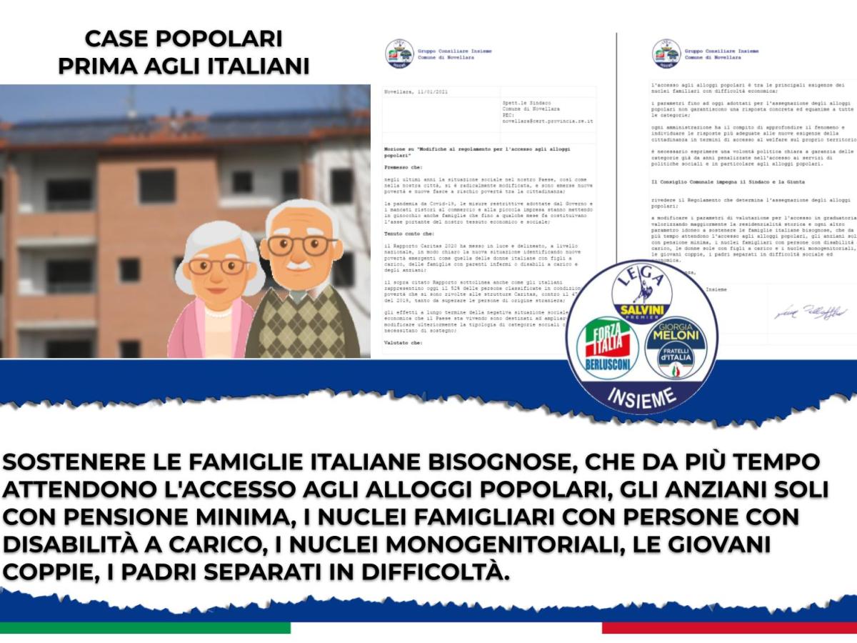 Case popolari prima gli&nbsp;italiani